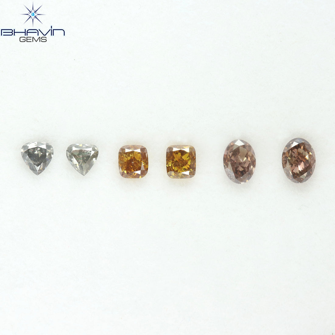 1.41 CT/6 Pcs Natural Mix Diamond Mix Fancy Color Clarity SI (4.73 MM)