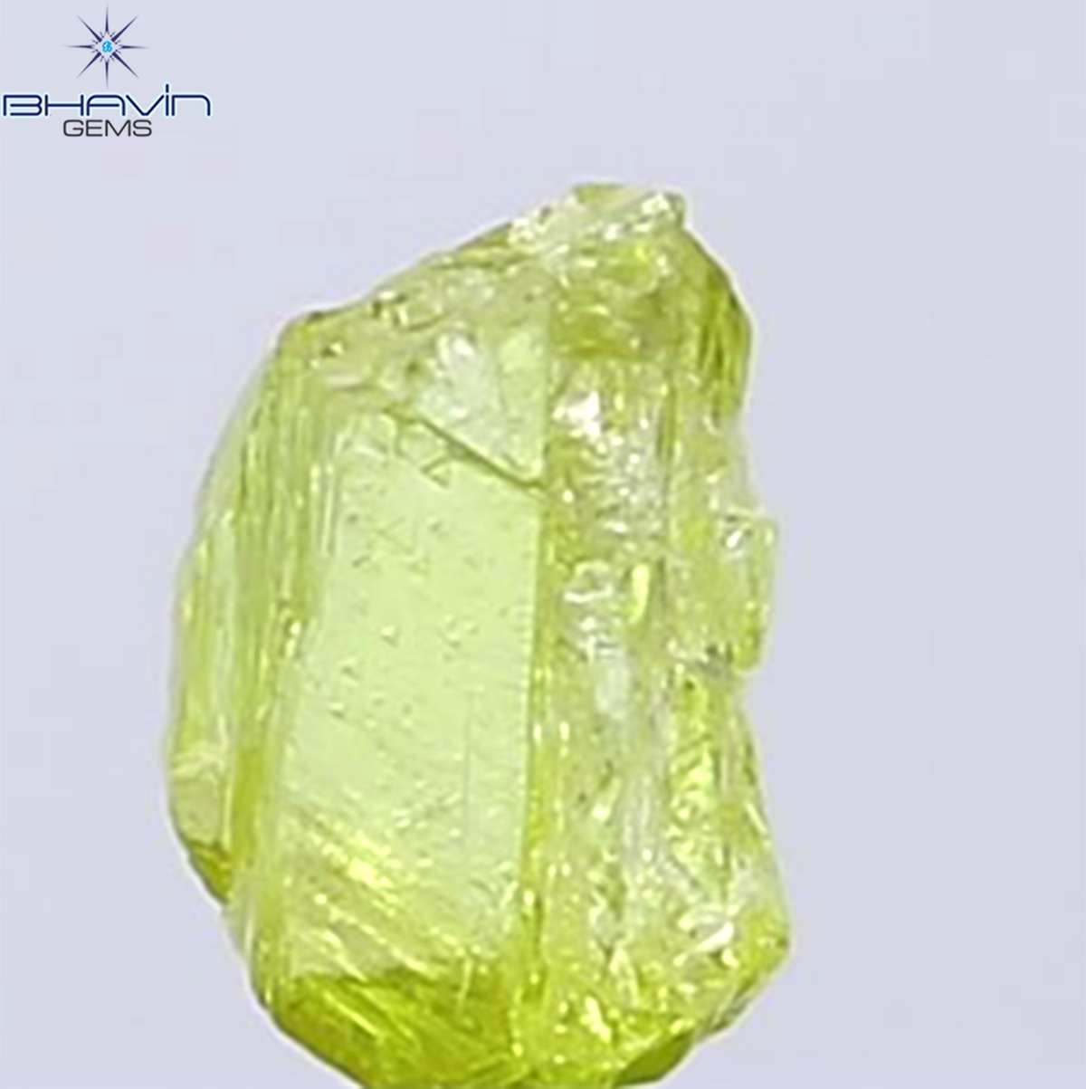 0.66 CT Natural Rough Diamond Yellow Color Clarity VS (5.67 MM)