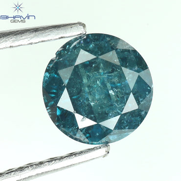 0.42 CT Round Diamond Natural Diamond Blue Color I3 Clarity (4.75 MM)