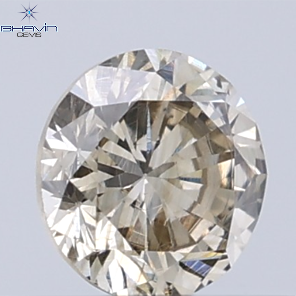 0.18 CT ラウンド ローズ カット シェイプ 天然ダイヤモンド ピンク色 I2 クラリティ (3.86 MM)