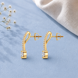 Twisted Double Diamond Drop Earrings
