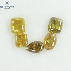 1.17 CT/5 Pcs Natural Mix Diamond Mix Fancy Color Clarity SI (4.55 MM)