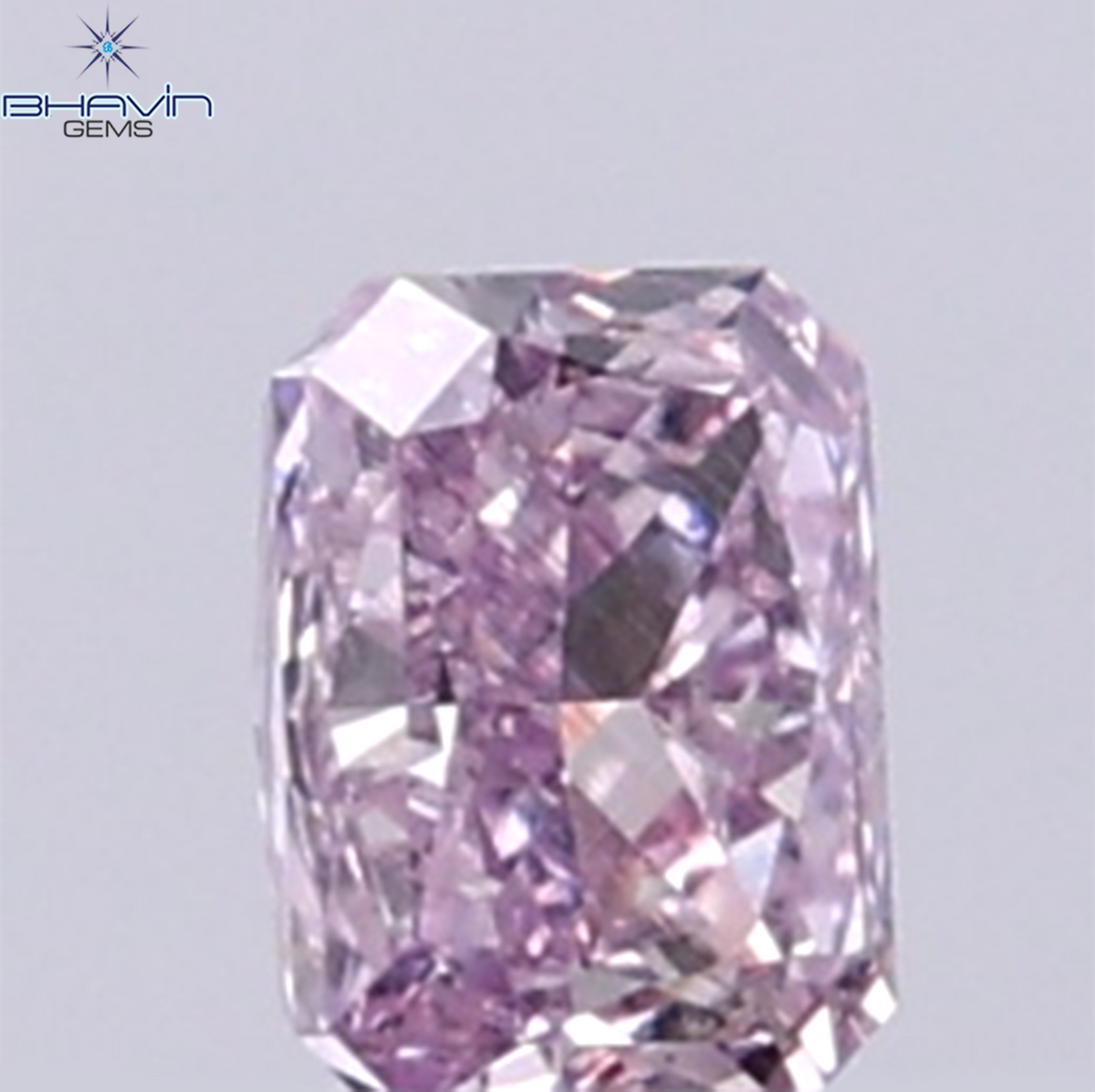 0.25 CT Natural Radiant Diamond Intense Pink Color Clarity VS1 (4.00 MM)