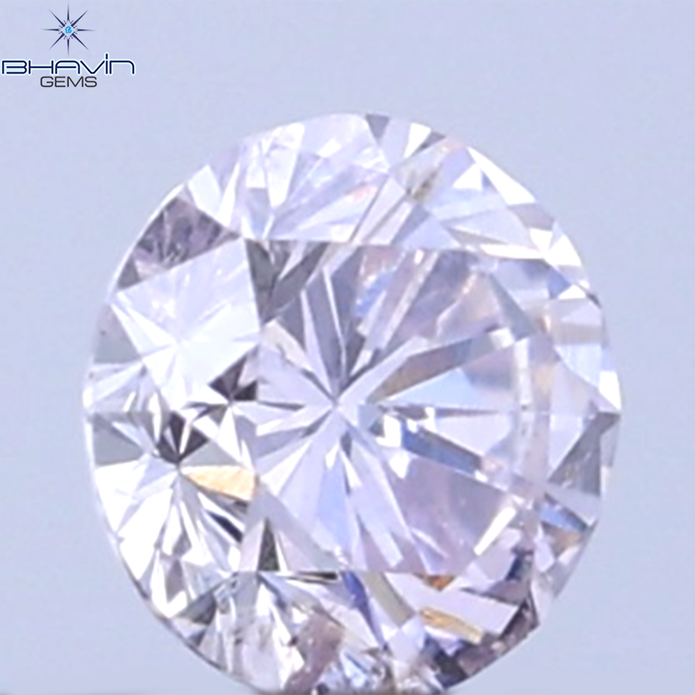 0.18 CT ラウンド ローズ カット シェイプ 天然ダイヤモンド ピンク色 I2 クラリティ (3.86 MM)