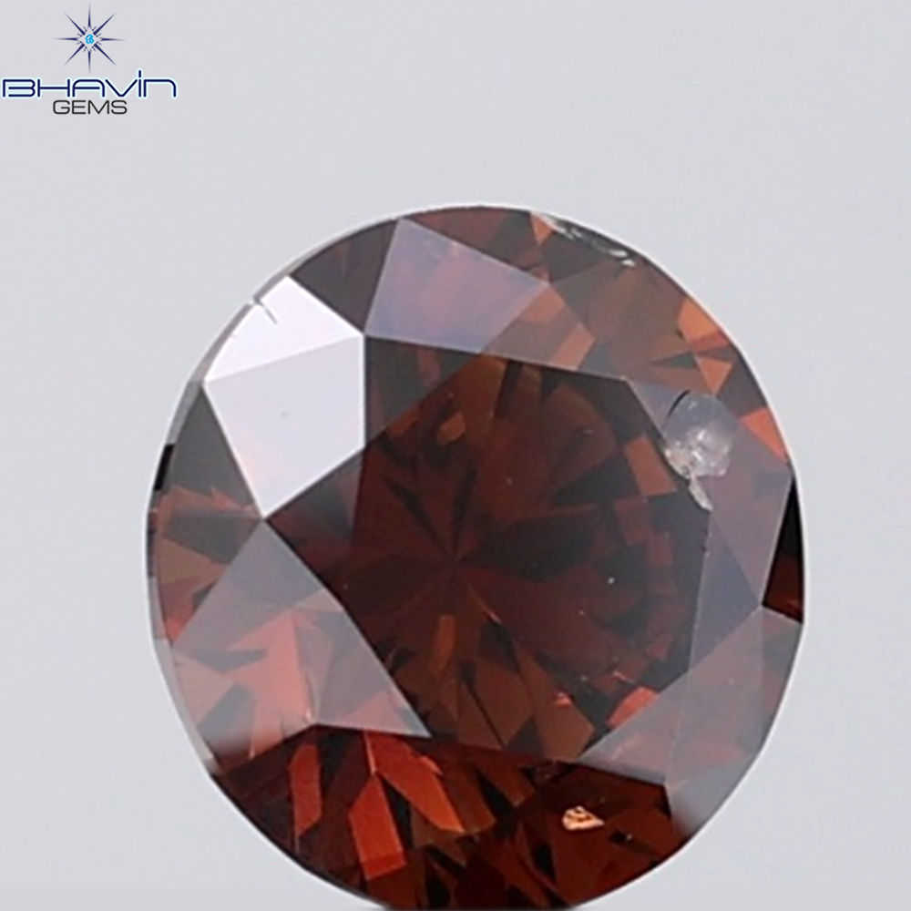 0.18 CT ラウンド ローズ カット シェイプ 天然ダイヤモンド ピンク色 I2 クラリティ (3.86 MM)