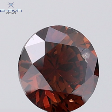 1.00 CT Natural Round Diamond Dark Brown Color Clarity SI1 (6.35 MM)