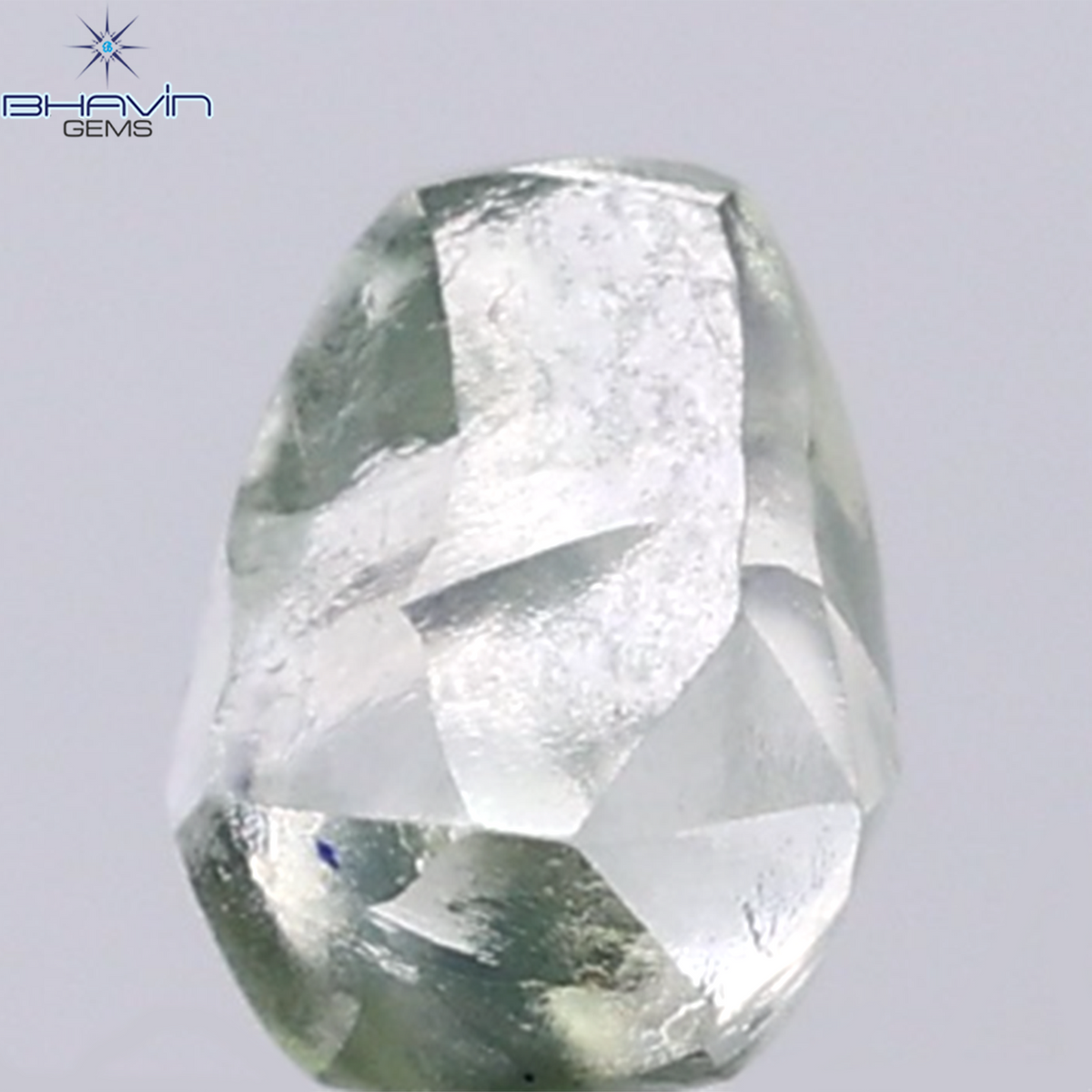 1.19 CT Natural Rough Diamond Green Color Clarity VS (6.42 MM)