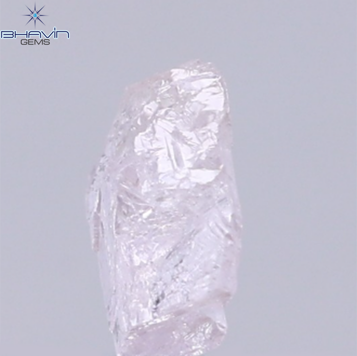 0.39 CT Natural Rough Diamond Pink Color Clarity SI (6.21 MM)