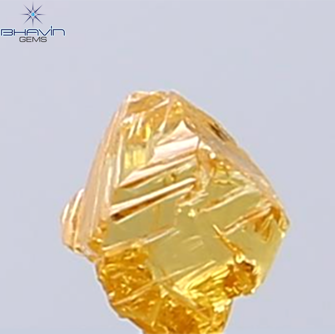 0.45 CT Natural Rough Diamond Orange Color Clarity VS (4.46 MM)