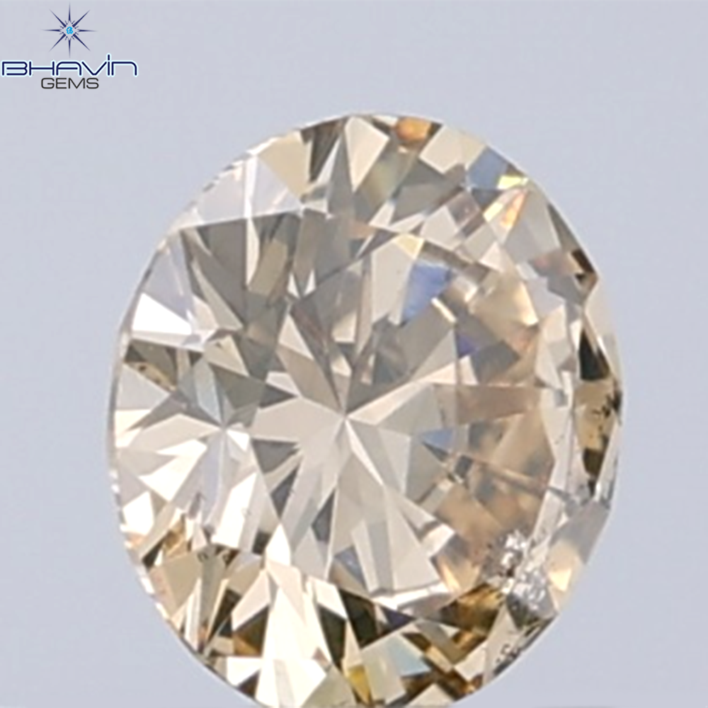 0.18 CT ラウンド ローズ カット シェイプ 天然ダイヤモンド ピンク色 I2 クラリティ (3.86 MM)