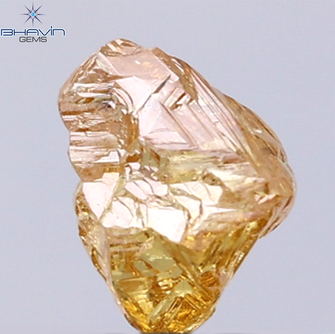 1.41 CT Natural Rough Diamond Orange Color Clarity SI (7.43 MM)