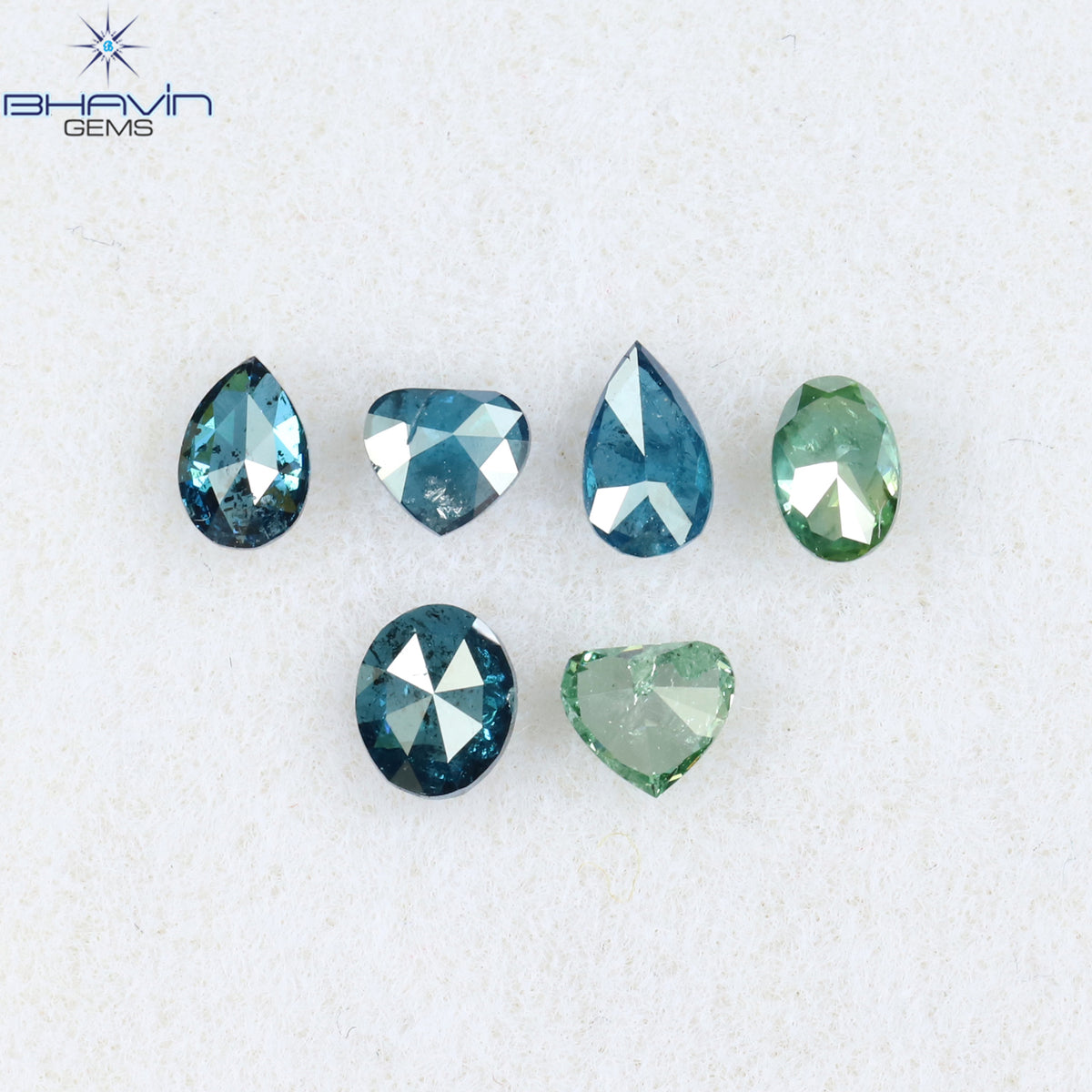 0.49 CT/6 PCS ミックスダイヤモンド 天然ダイヤモンド ミックスダイヤモンド I2 クラリティ (3.85 MM)
