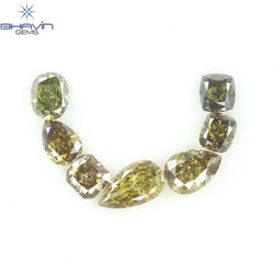 1.80 CT/7 Pcs Natural Mix Diamond Green Color Clarity SI (6.27 MM)