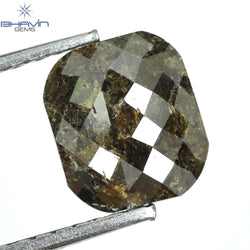 0.76 CT Cushion Shape Natural Diamond Brown Color I3 Clarity (7.00 MM)