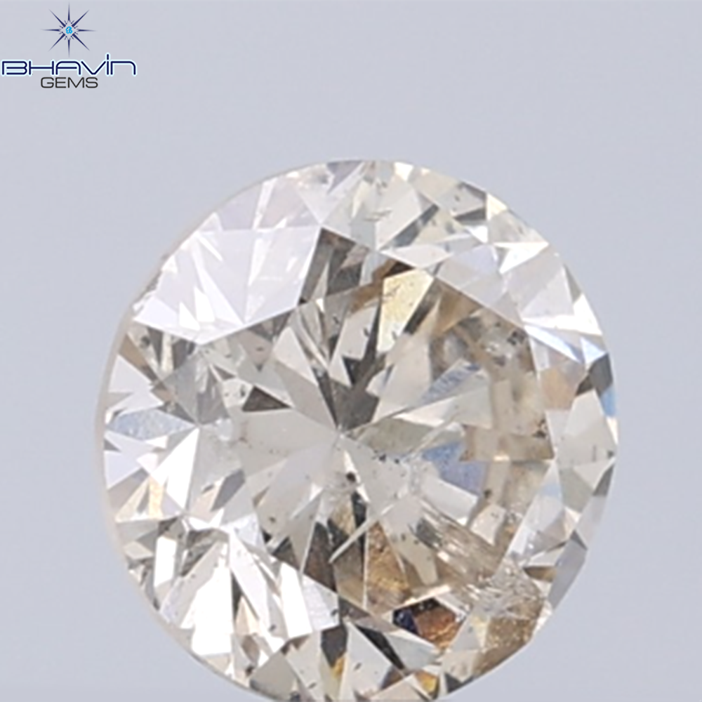 0.18 CT ラウンド ローズ カット シェイプ 天然ダイヤモンド ピンク色 I2 クラリティ (3.86 MM)