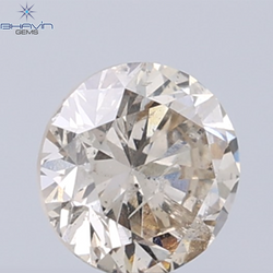 0.18 CT ラウンド ローズ カット シェイプ 天然ダイヤモンド ピンク色 I2 クラリティ (3.86 MM)