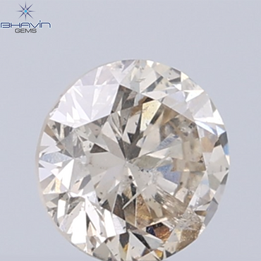 0.43 CT Natural Round Diamond Brown Color Clarity I1 (4.77 MM)