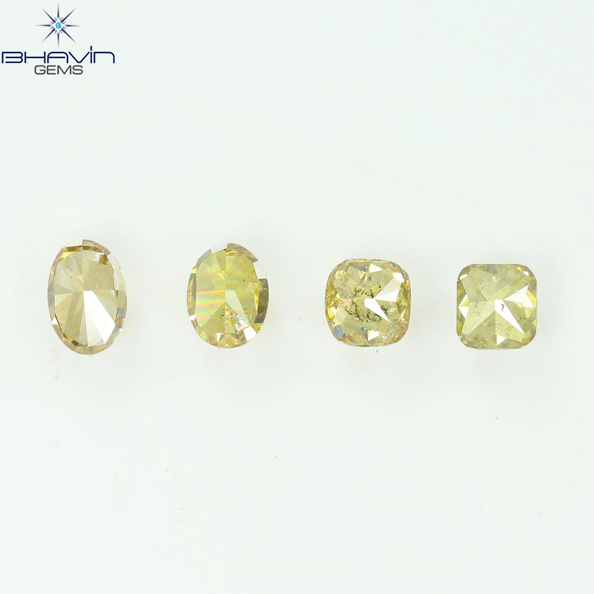 0.92 CT/4 Pcs Natural Mix Diamond Orange Color Clarity I1 (4.56 MM)