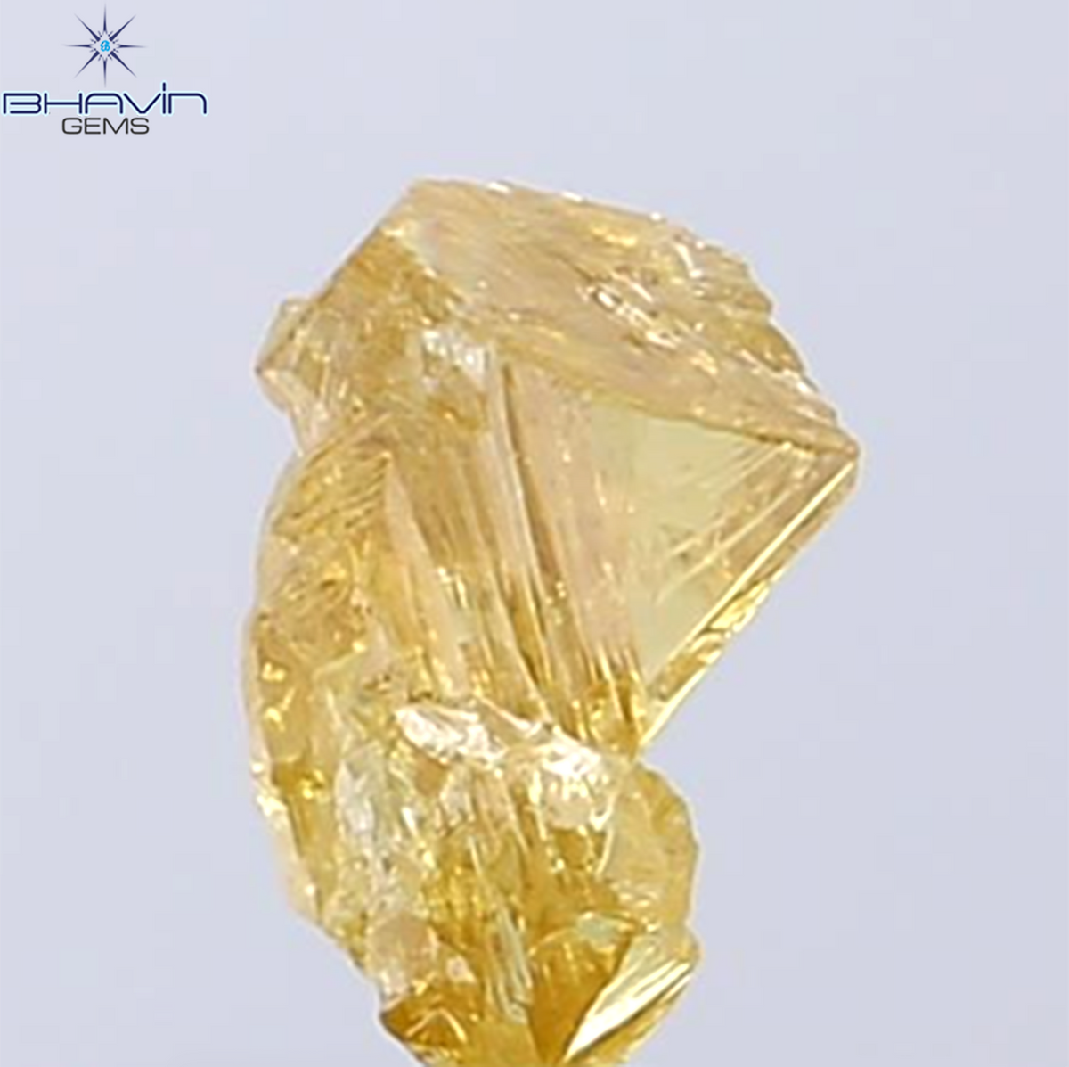 0.66 CT Natural Rough Diamond Orange Color Clarity VS (6.71 MM)