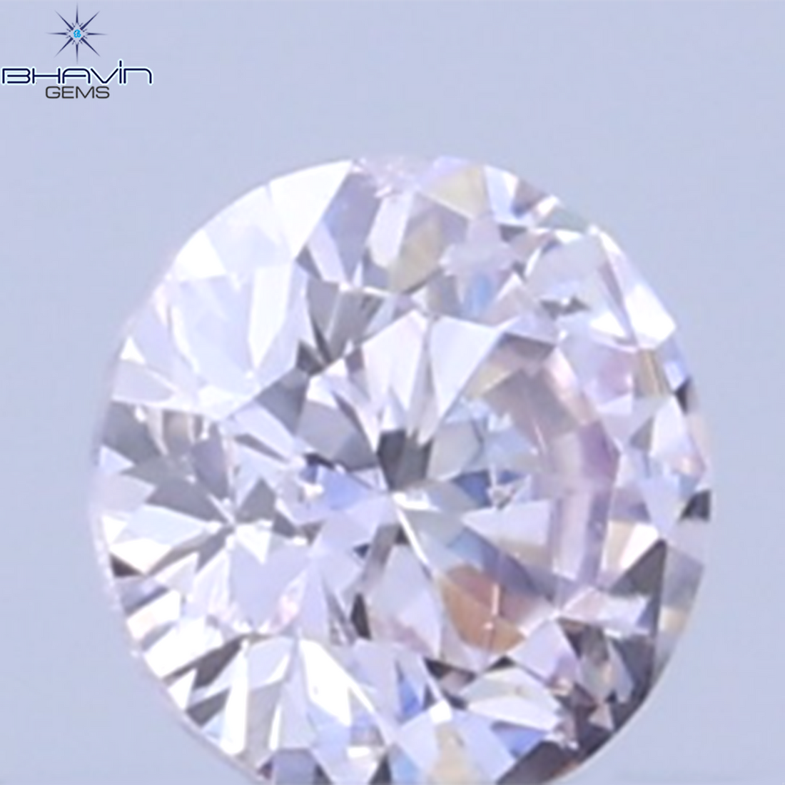 0.26 CT ラウンドシェイプ 天然ダイヤモンド ピンクカラー VS1 クラリティ (4.10 MM)