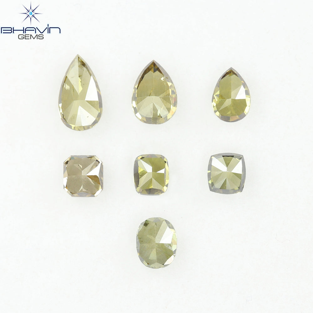1.80 CT/7 Pcs Natural Mix Diamond Green Color Clarity SI (6.27 MM)