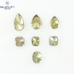 1.80 CT/7 Pcs Natural Mix Diamond Green Color Clarity SI (6.27 MM)