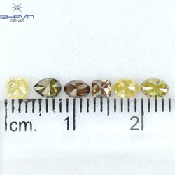 1.05 CT/6 Pcs Mix Shape Natural Diamond Mix Color I2 Clarity (4.20 MM)