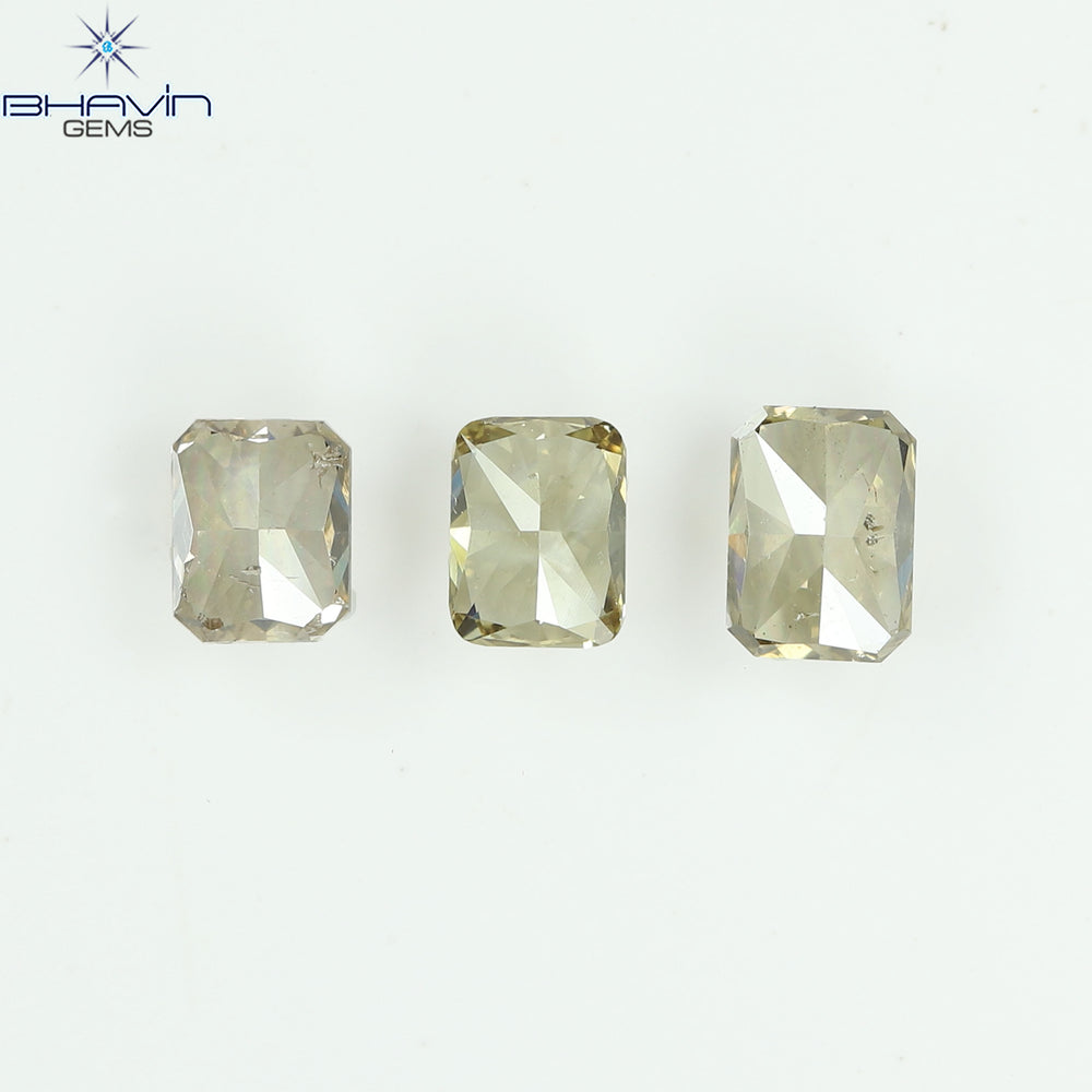0.86 CT/3 Pcs Natural Mix Diamond Brown Color Clarity SI (4.50 MM)