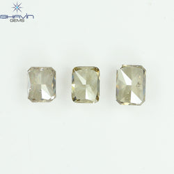 0.86 CT/3 Pcs Natural Mix Diamond Brown Color Clarity SI (4.50 MM)
