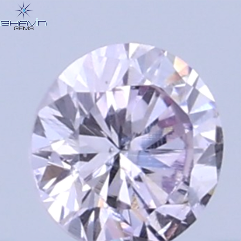 0.03 CT Natural Round Diamond Pink Color Clarity SI (1.90 MM)