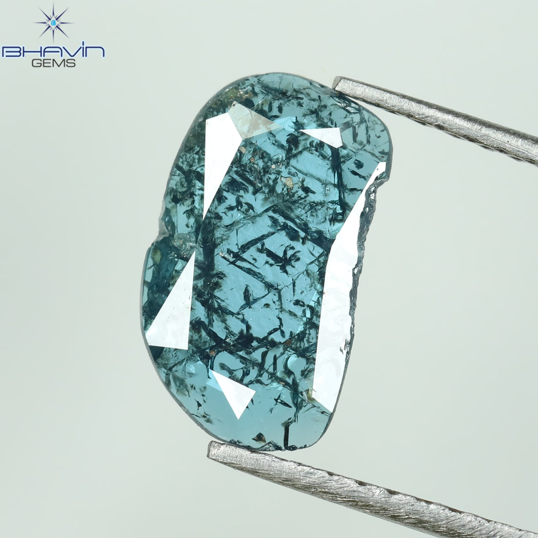0.59 CT ペアシェイプ ナチュラル ダイヤモンド ブルー カラー I1 クラリティ (8.80 MM)