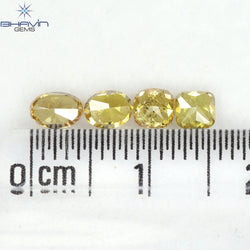 0.92 CT/4 Pcs Natural Mix Diamond Orange Color Clarity I1 (4.56 MM)