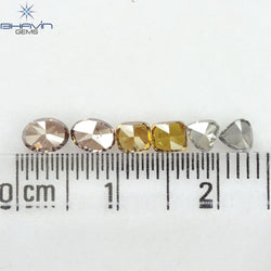 1.41 CT/6 Pcs Natural Mix Diamond Mix Fancy Color Clarity SI (4.73 MM)