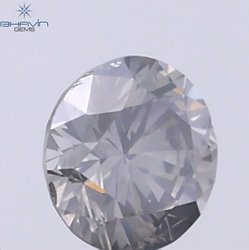 0.19 CT Natural Round Diamond Grey Color Clarity SI2 (3.71 MM)