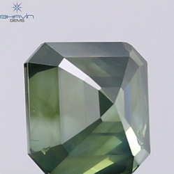 1.00 CT Natural Emerald Diamond Enhanced Bluish Green Color Clarity SI (5.34 MM)