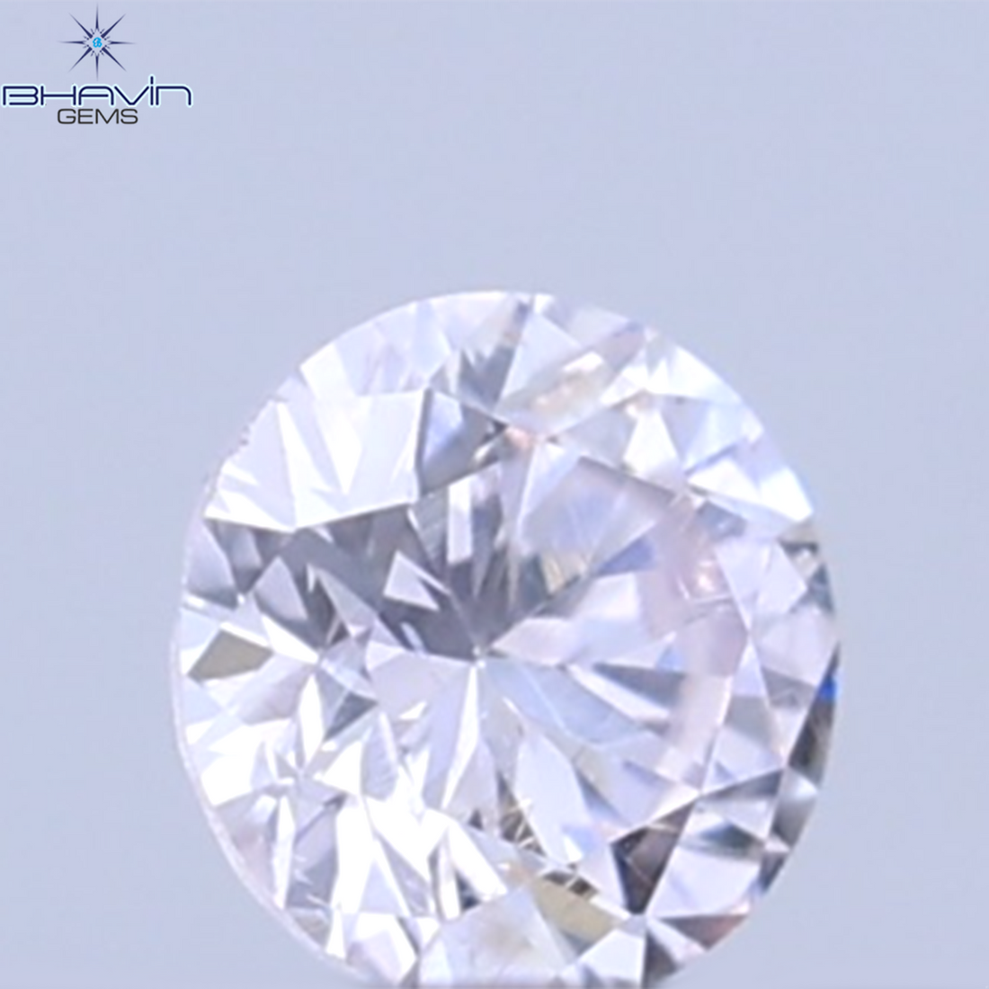 0.26 CT ラウンドシェイプ 天然ダイヤモンド ピンクカラー VS1 クラリティ (4.10 MM)