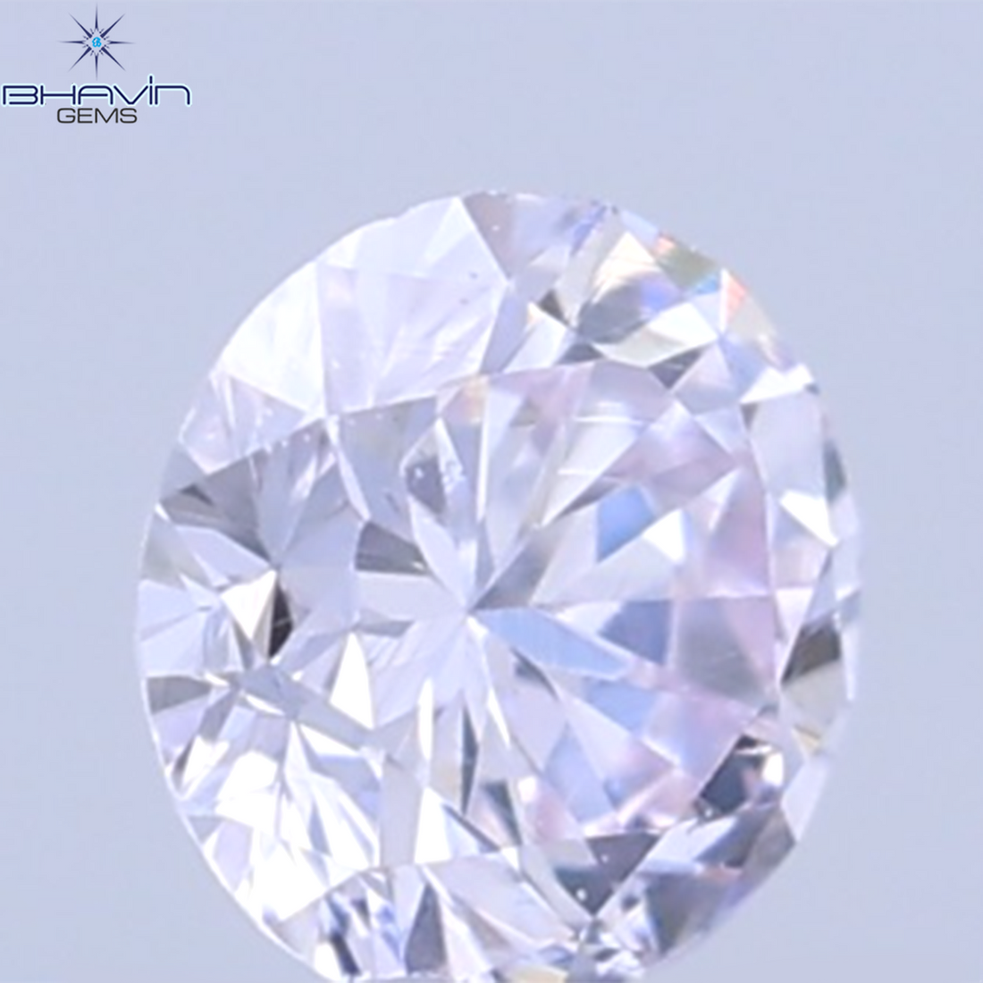 0.06 CT Natural Round Diamond Pink Color Clarity SI (2.4 MM)