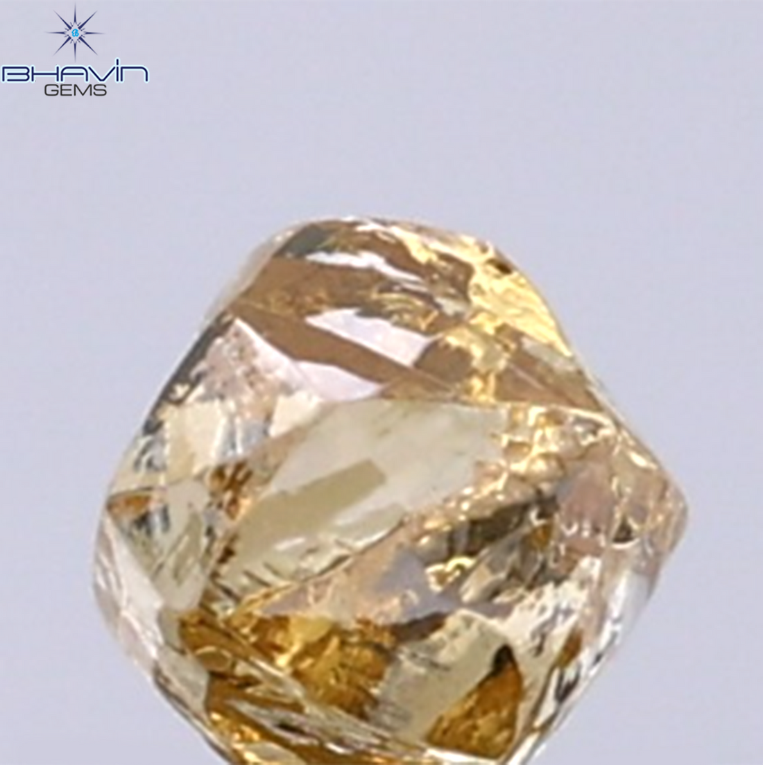 0.37 CT Natural Rough Diamond Brown Yellow Color Clarity VS1 (3.95 MM)