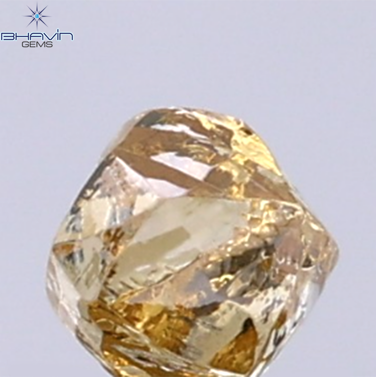 0.37 CT Natural Rough Diamond Brown Yellow Color Clarity VS1 (3.95 MM)