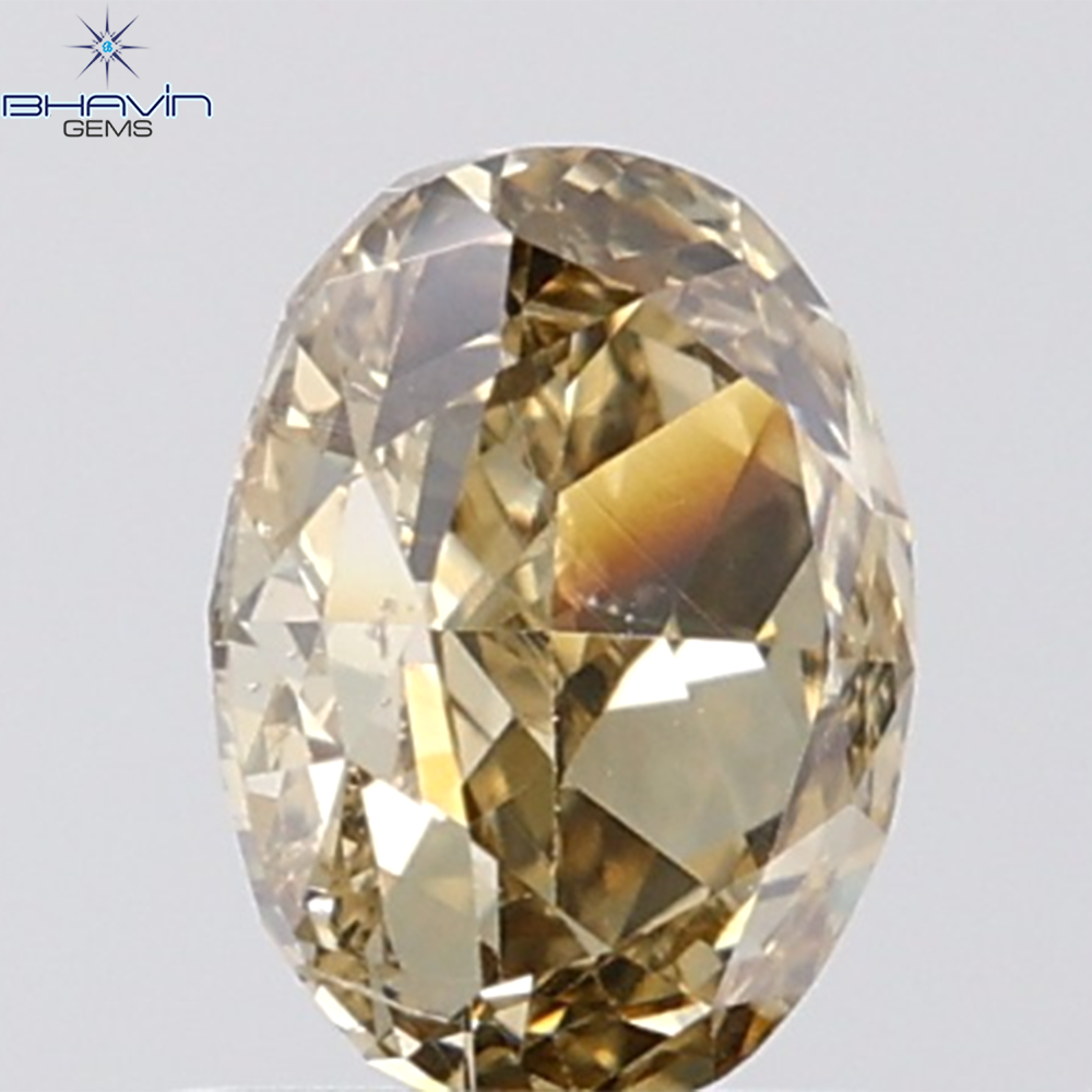 1.20 CT Oval Diamond Natural Brown Color VS1 Clarity (6.84 MM)