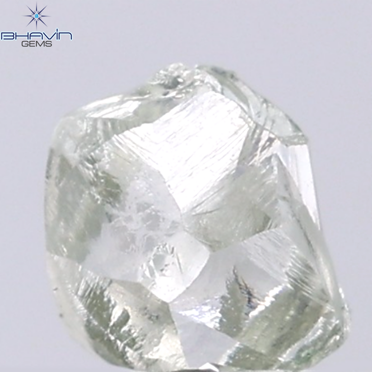 1.60 CT Natural Rough Diamond Green Color Clarity VS (6.45 MM)