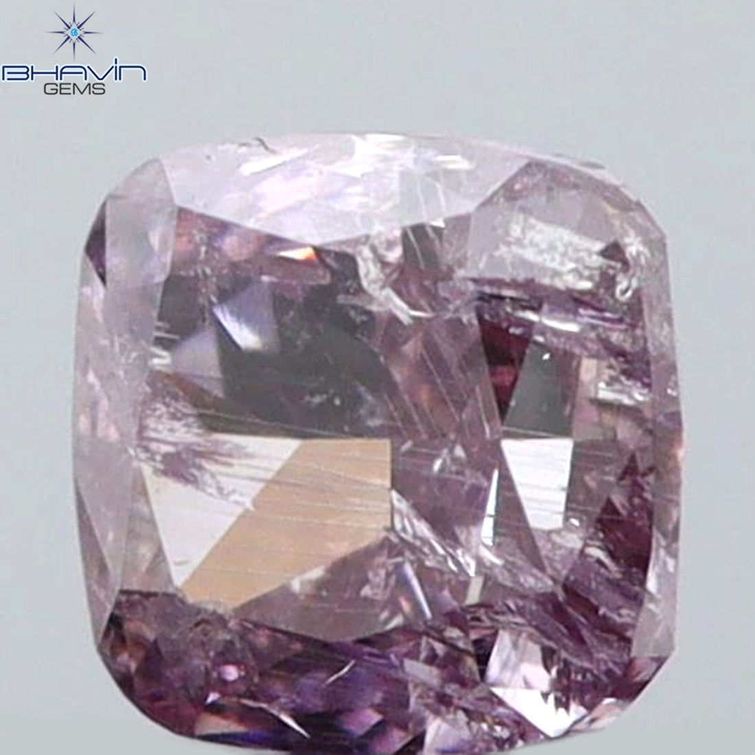 0.20 CT クッションシェイプ 天然ダイヤモンド ピンクカラー I1 クラリティ (3.14 MM)