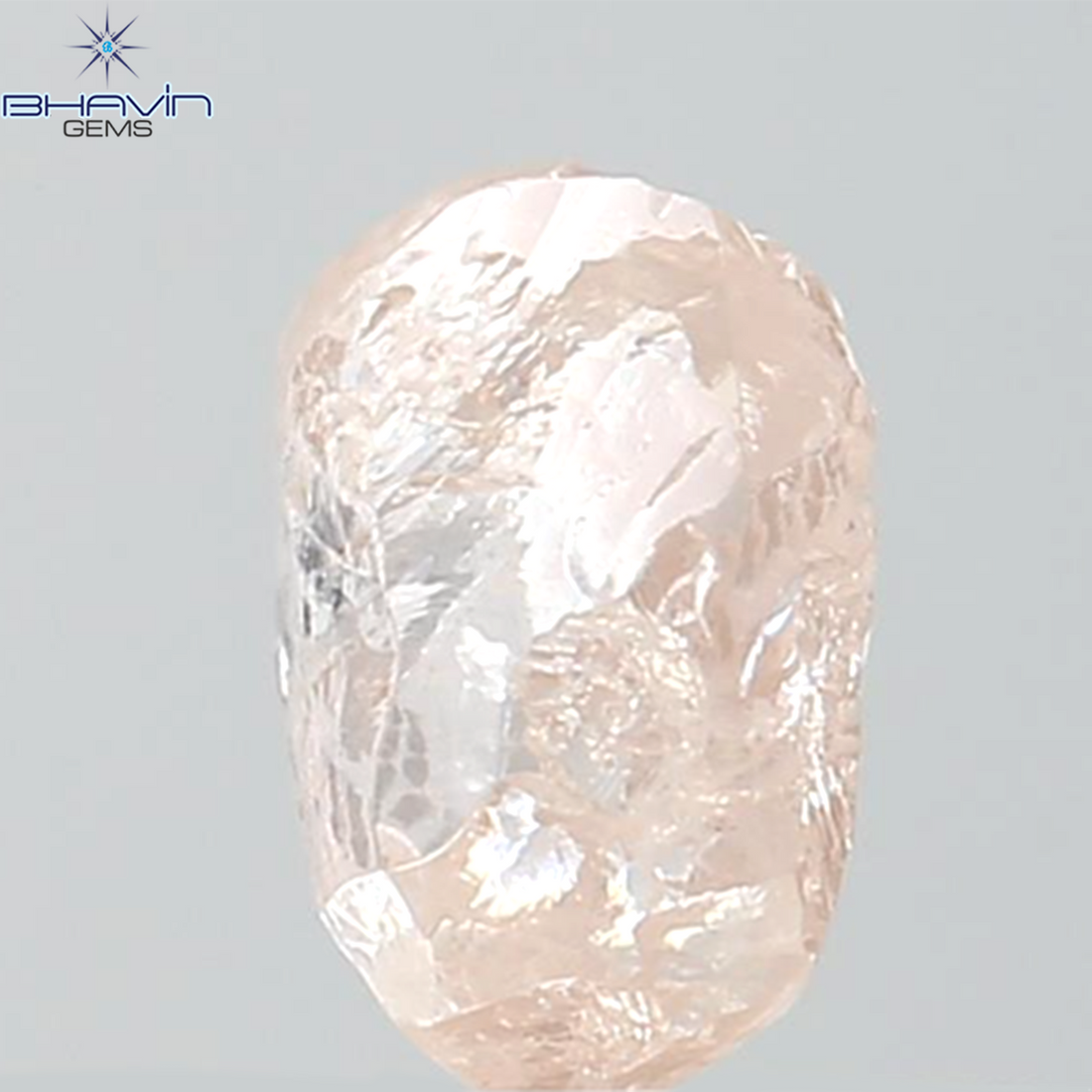 0.82 CT Natural Rough Diamond Pink Color Clarity VS (5.96 MM)