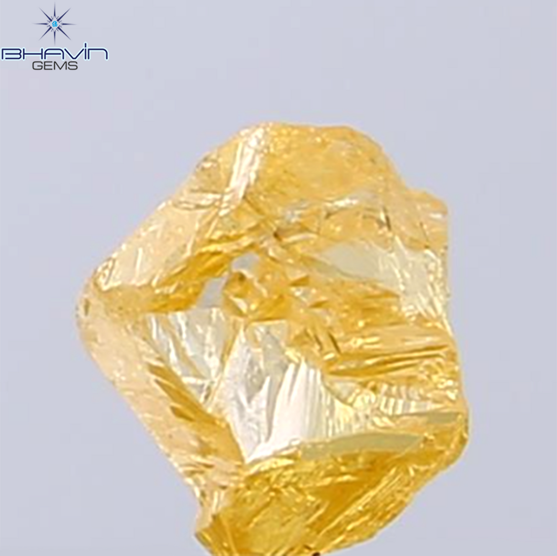 0.76 CT Natural Rough Diamond Orange Color Clarity VS (5.39 MM)