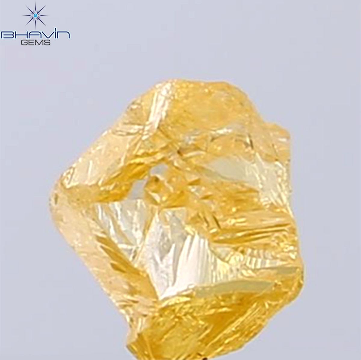 0.76 CT Natural Rough Diamond Orange Color Clarity VS (5.39 MM)