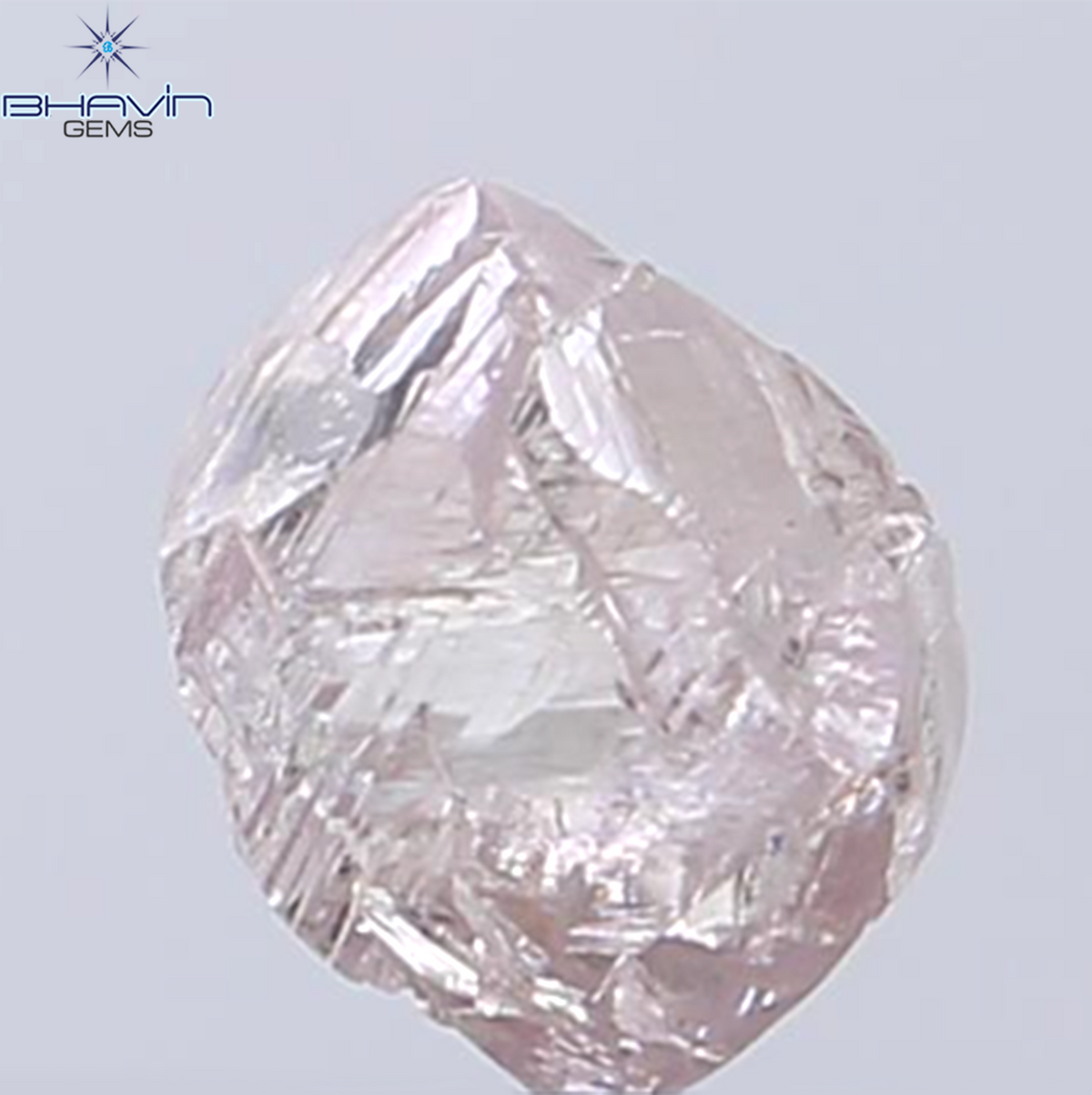 1.33 CT Natural Rough Diamond Pink Color Clarity SI (5.91 MM)