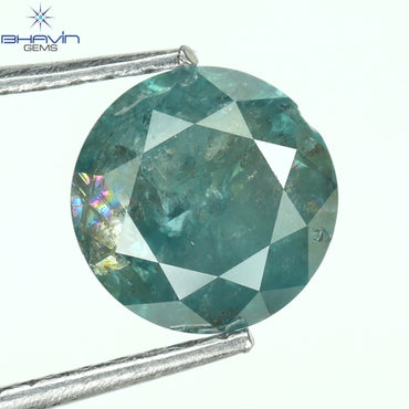 1.23 CT Round Diamond Natural Loose Diamond Blue Color I3 Clarity (9.29 MM)