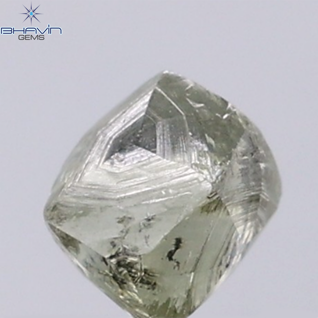 1.21 CT Natural Rough Diamond Green Color Clarity VS (6.14 MM)