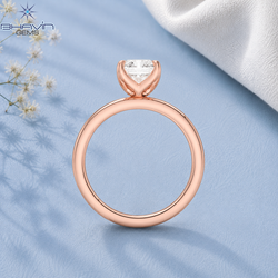 Radiant Cut Solitaire Engagement Ring with Tulip Petal Basket in Rose Gold