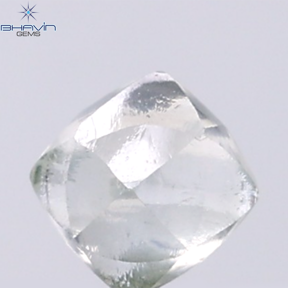 0.97 CT Natural Rough Diamond Green Color Clarity VS (5.39 MM)